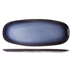 Cosy & Trendy tallerkner 4 stk. Sapphire 36,5x15 cm aflang safirblå