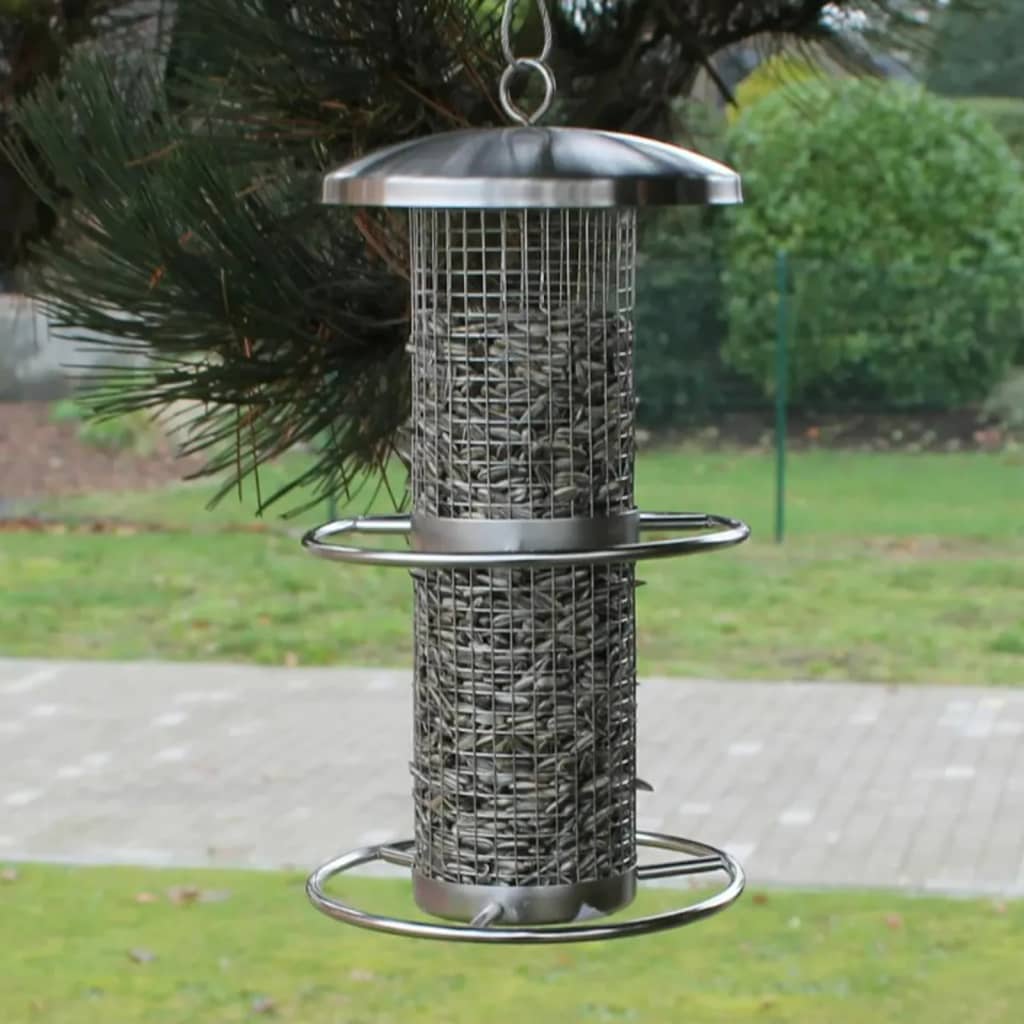 HI hængende foderautomat til fugle 14x27,5 cm rustfrit stål