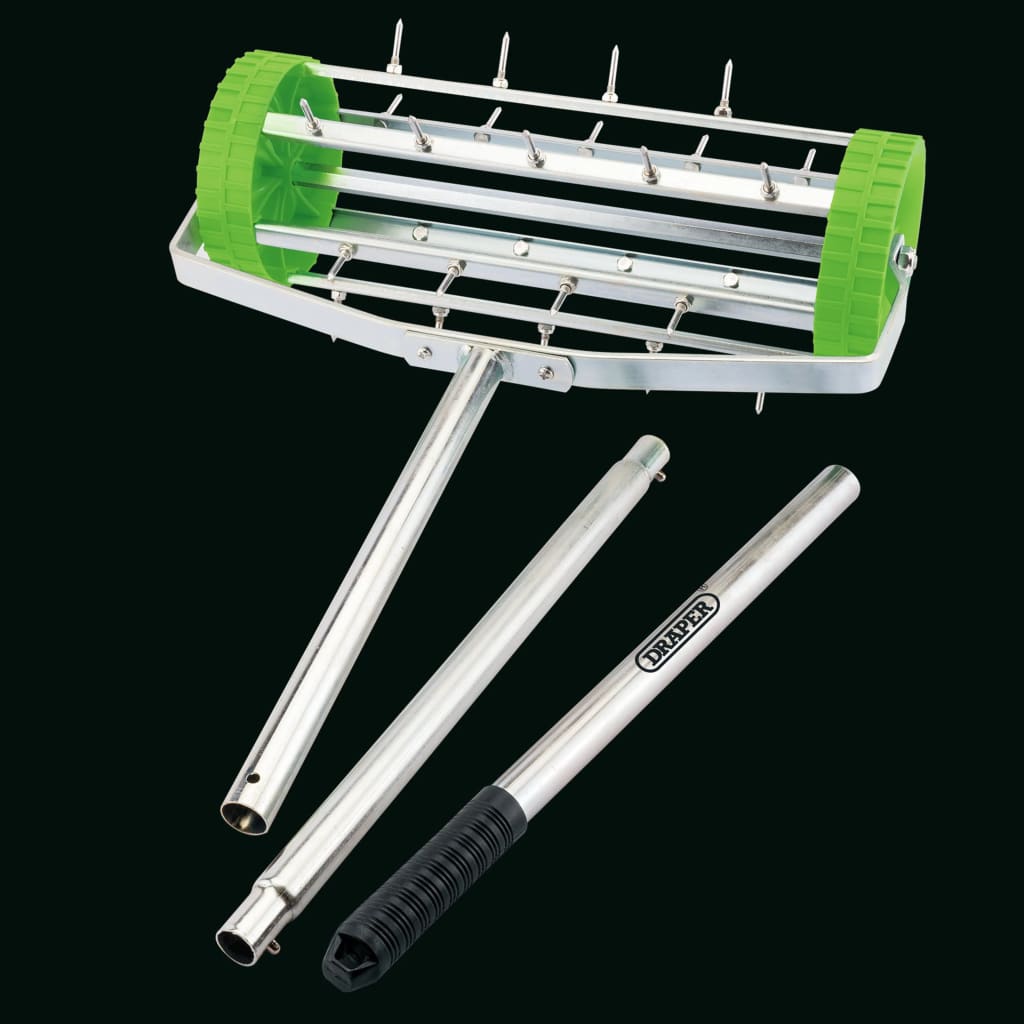 Draper Tools plænelufter med pigge 450 mm grøn