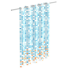 EISL badeforhæng 200x180x0,2 cm mosaik blå og orange