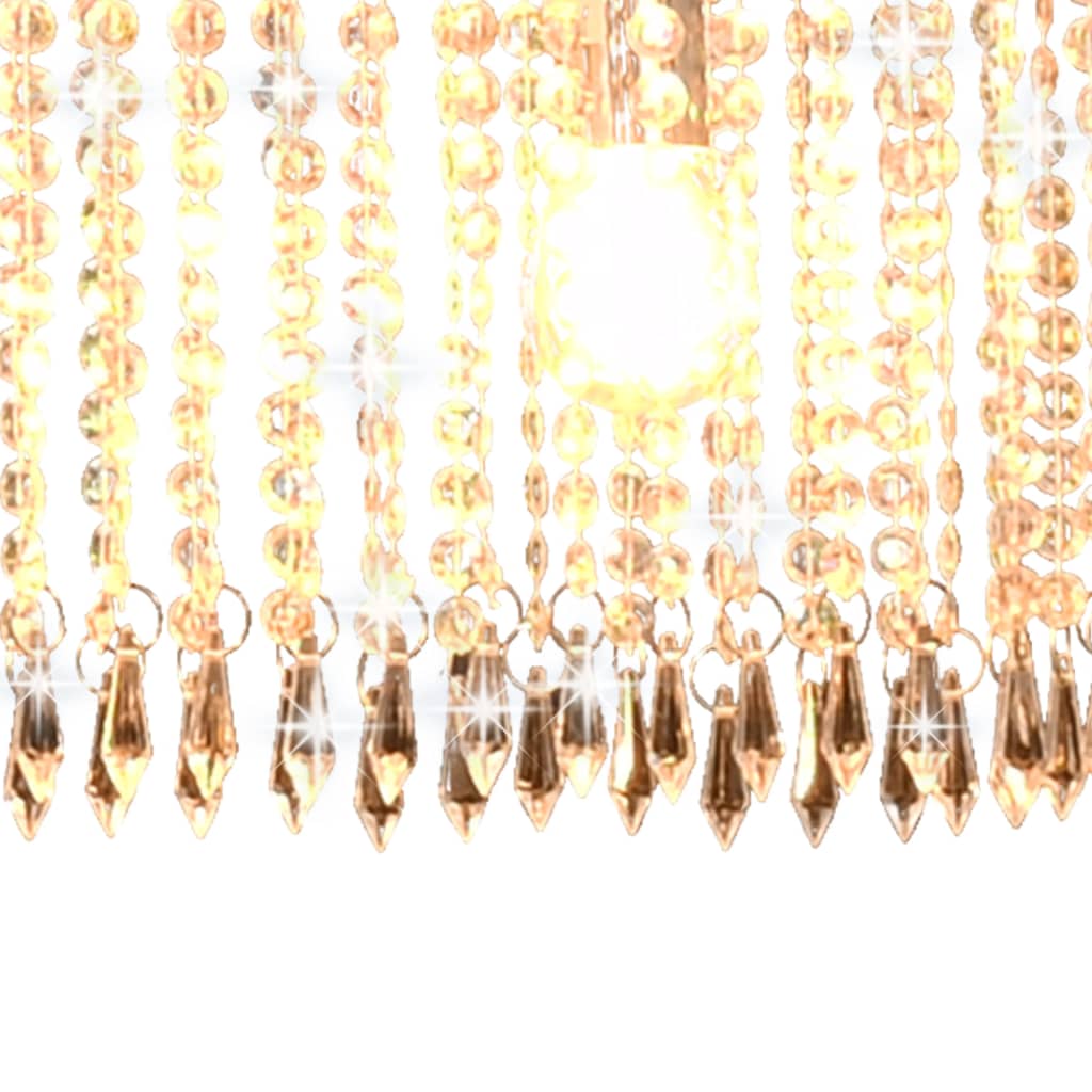 loftslampe med krystalperler 104 cm E14 sølvfarvet