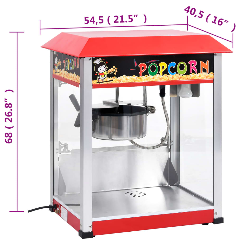 popcornmaskine med teflongryde 1400 W