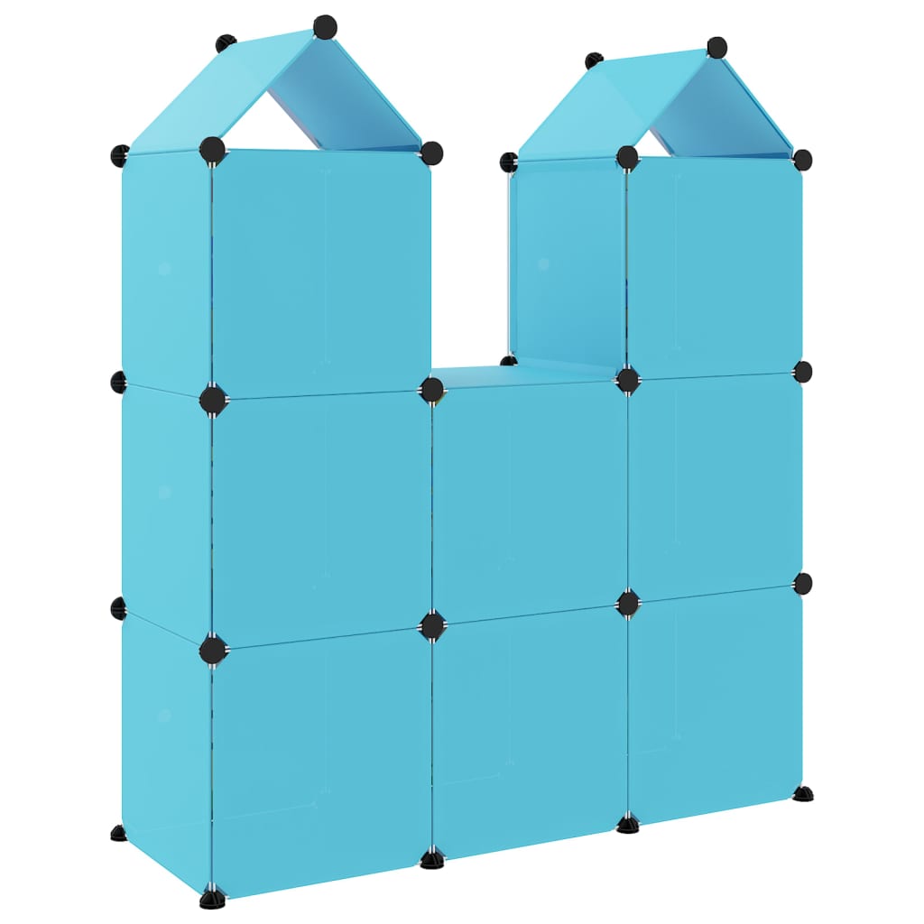 opbevaringsreol til børn 6 kubeformede kasser PP lyserød