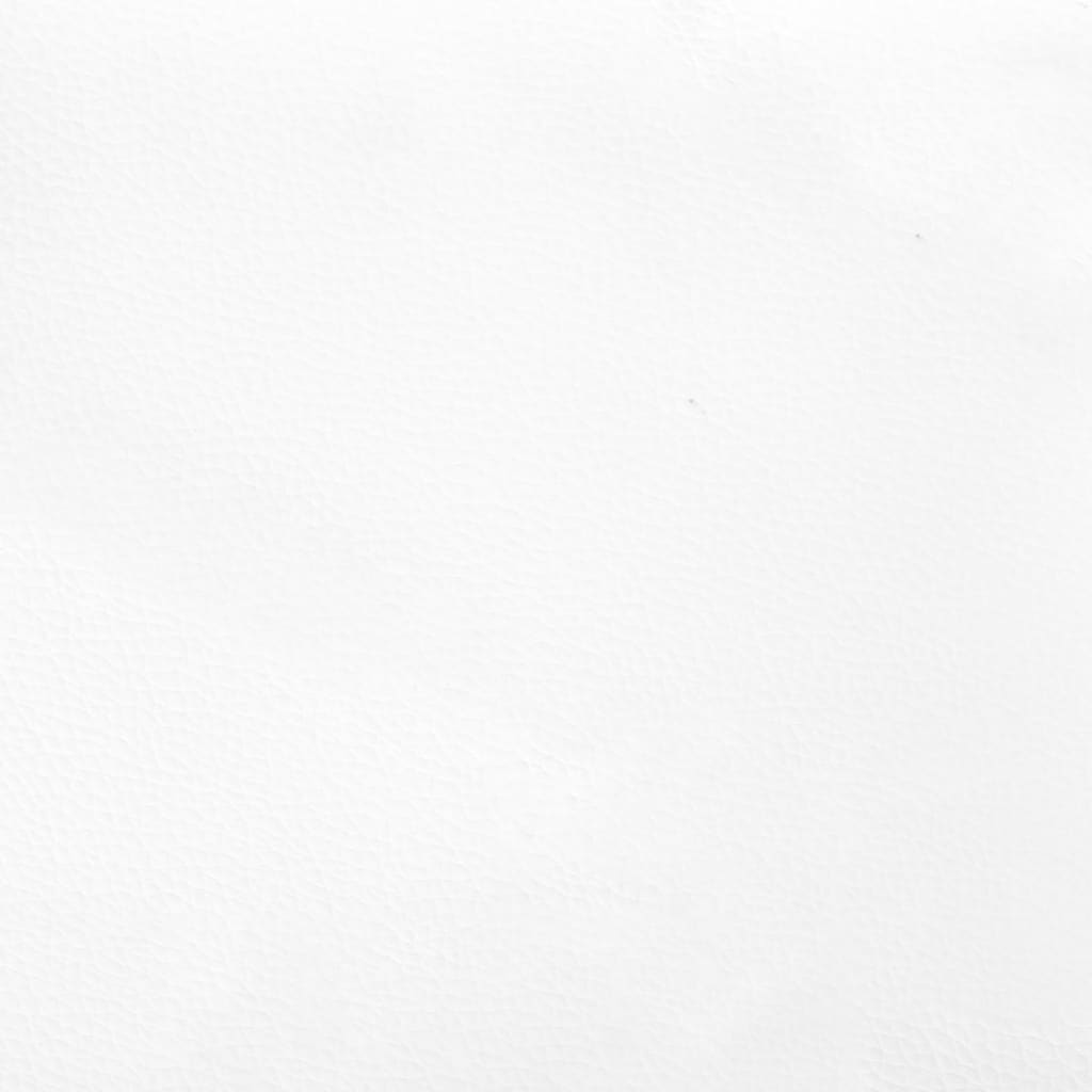 springmadras med pocketfjedre 80x200x20 cm kunstlæder hvid