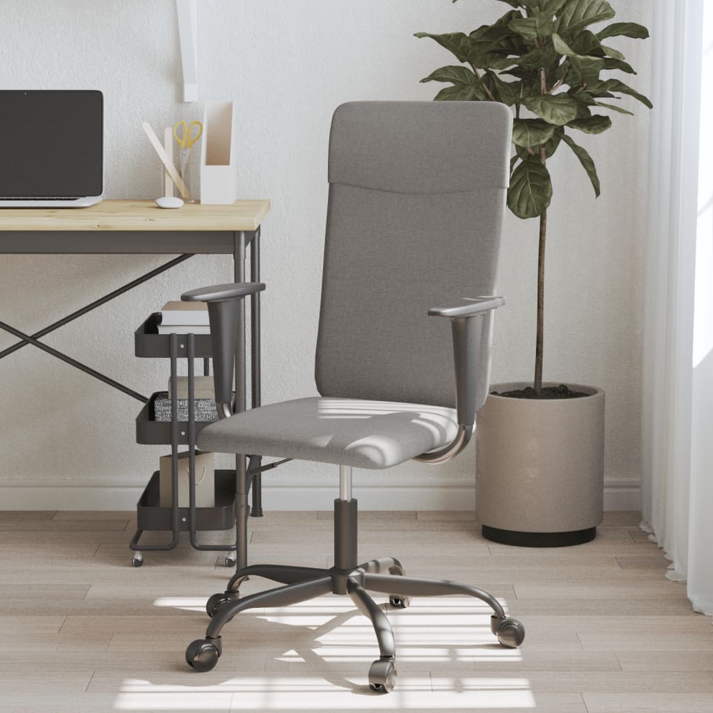 kontorstol med justerbar højde meshstof mørkegrå