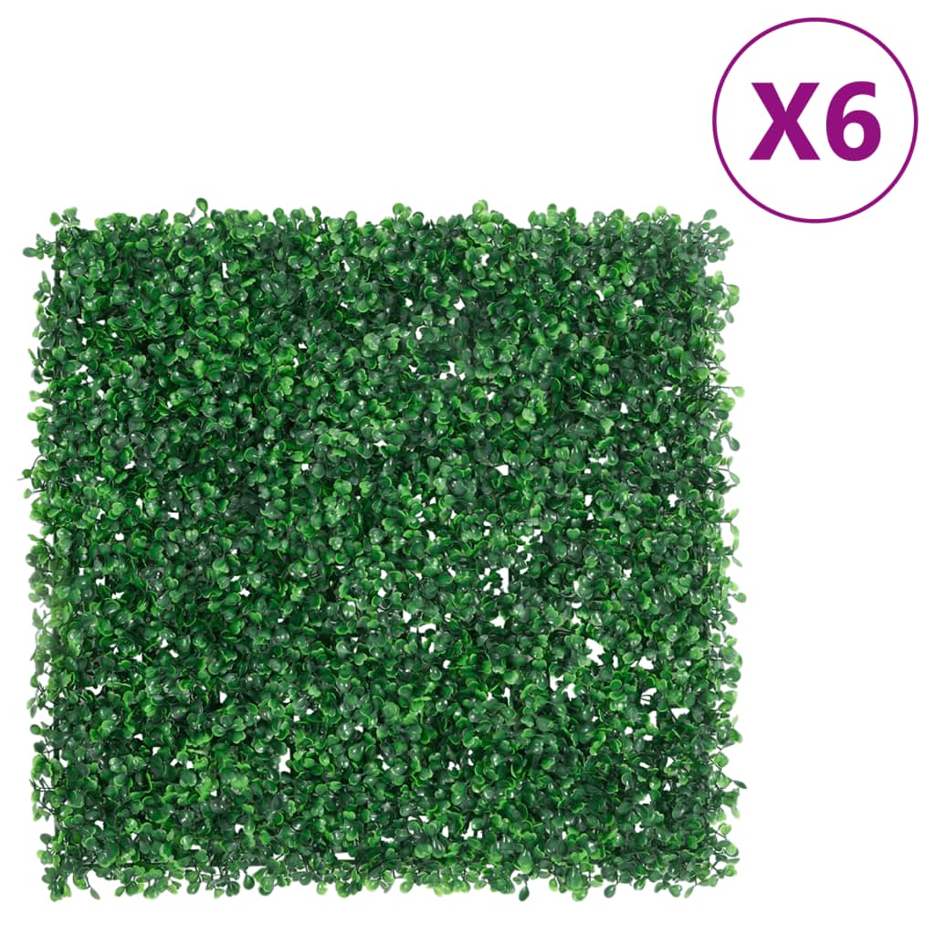 kunstige hække 6 stk. 50x50 cm grøn