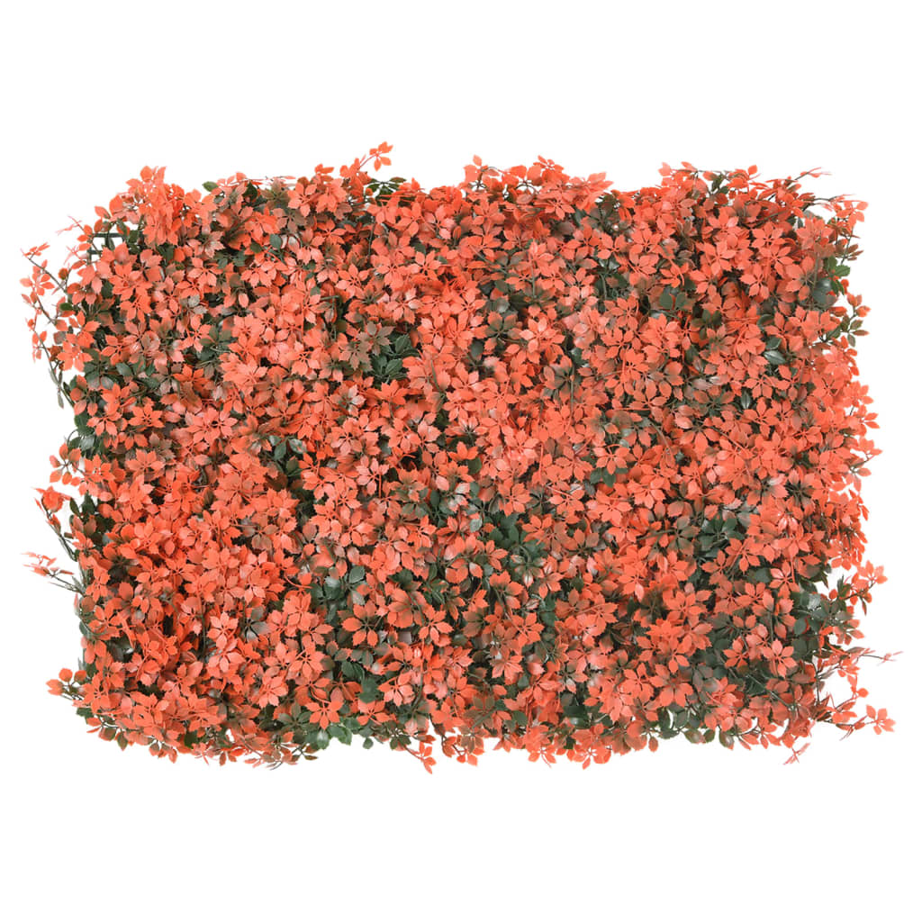 hegn med kunstige ahornblade 6 stk. 40x60 cm rød