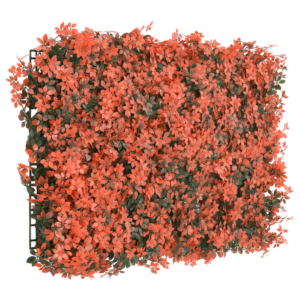  hegn med kunstige ahornblade 6 stk. 40x60 cm rød