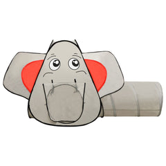 legetelt til børn 174x86x101 cm 250 bolde elefant grå