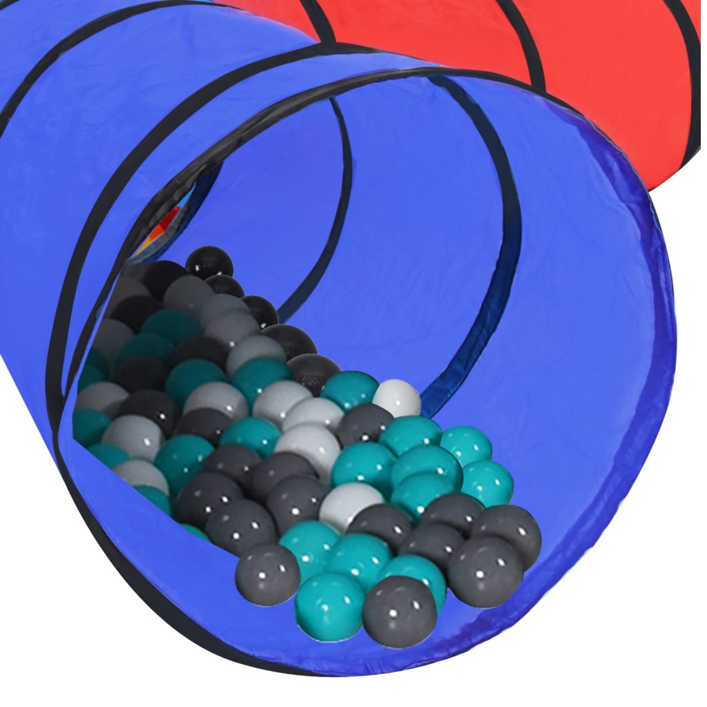 legetunnel til børn 250 bolde flerfarvet