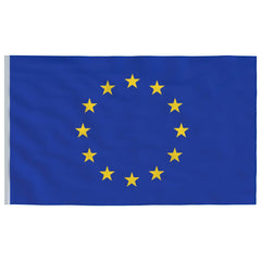Europaflag og flagstang 5,55 m aluminium