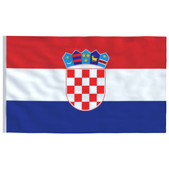 Kroatien flag og flagstang 5,55 m aluminium