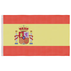 Spanien flag og flagstang 6,23 m aluminium