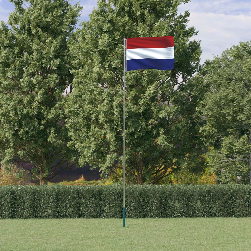 Holland flag og flagstang 5,55 m aluminium