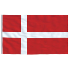 Danmark flag og flagstang 5,55 m aluminium