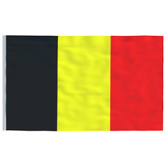 Belgien flag og flagstang 6,23 m aluminium