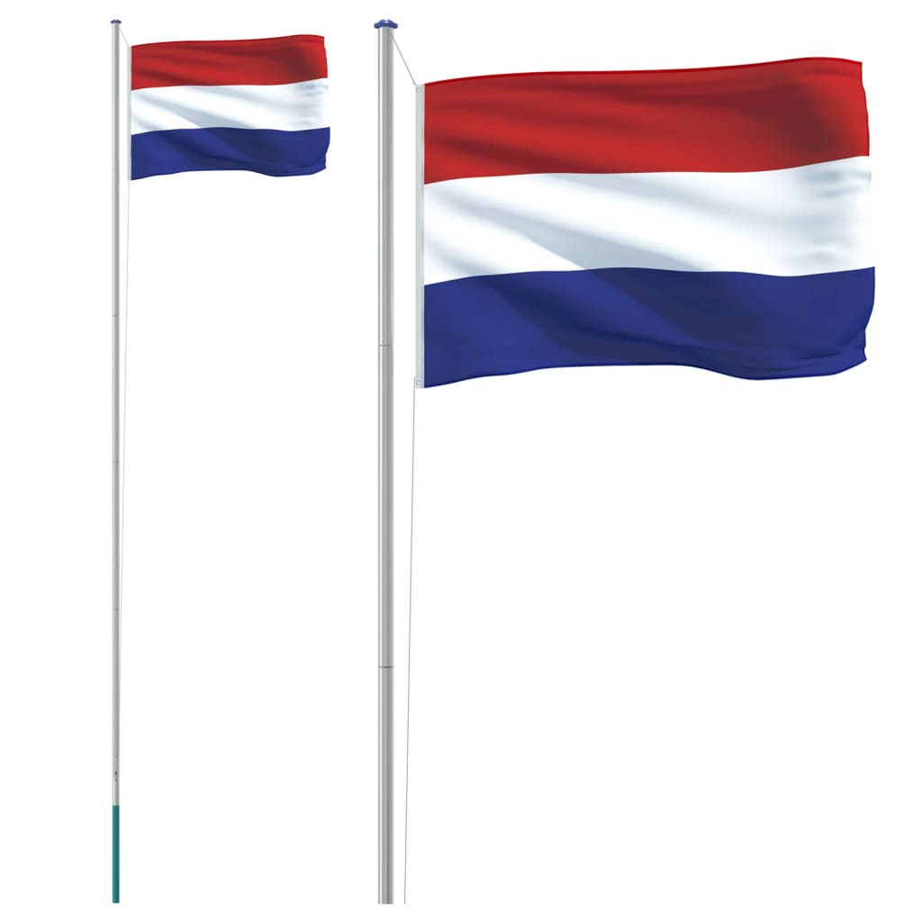 Holland flag og flagstang 6,23 m aluminium