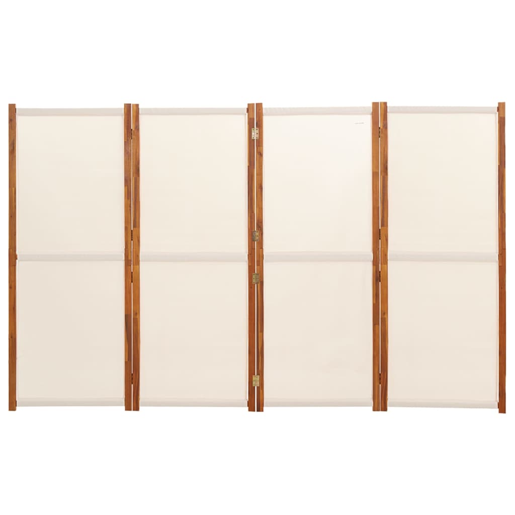 5-panels rumdeler 350x180 cm cremefarvet