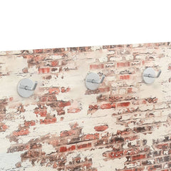 væghængt knagerække 125x50 cm hærdet glas murstensdesign