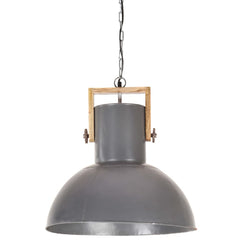 industriel hængelampe 25 W rund 52 cm E27 mangotræ grå