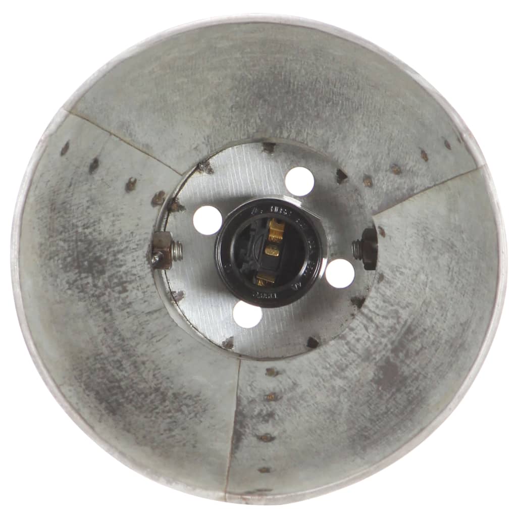 industriel skrivebordslampe 58x18x90 cm E27 rund sølvfarvet