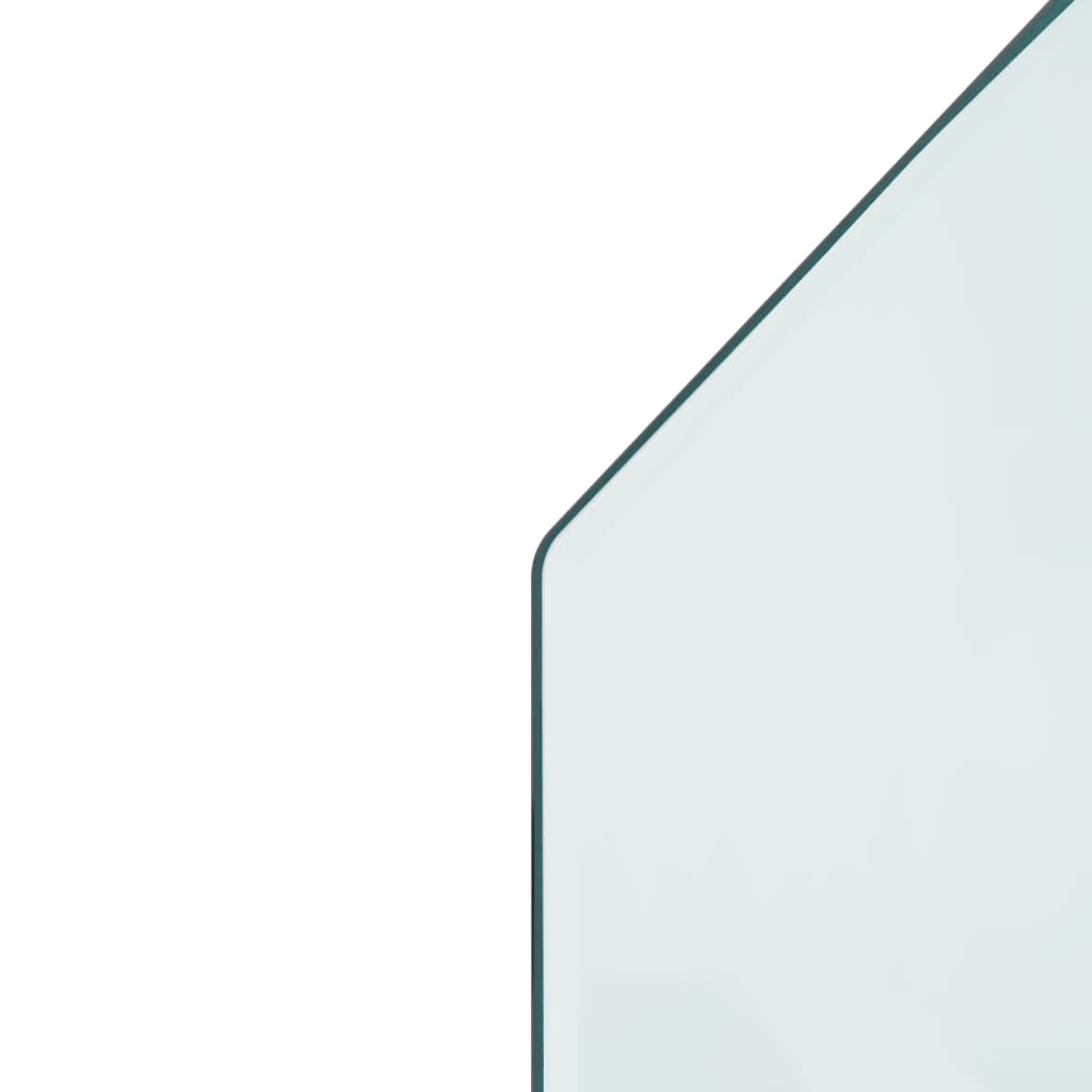 glasplade til pejs 80x50 cm sekskantet