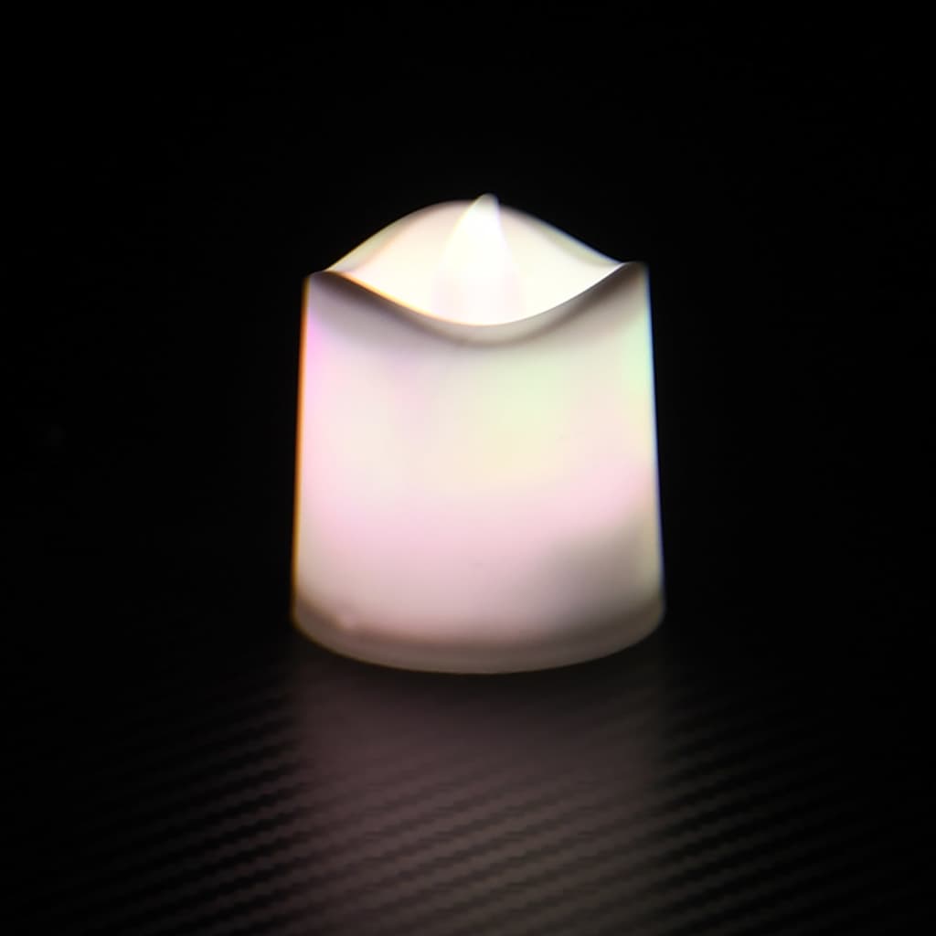 LED-stearinlys 12 stk. farverigt lys