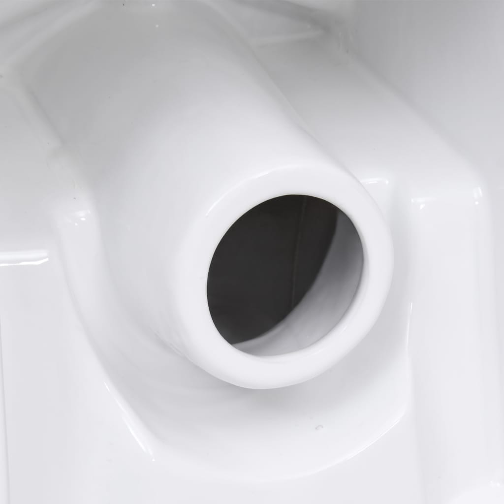 keramisk toilet med afløb bagpå hvid