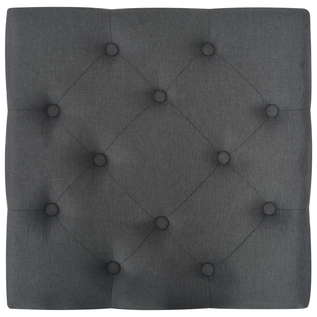 taburet 60 x 60 x 36 cm polyester mørkegrå