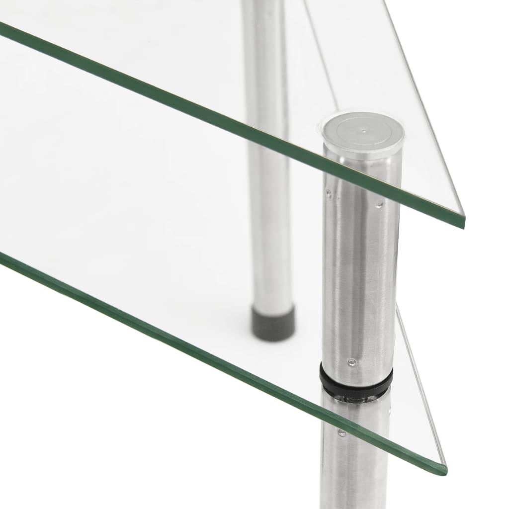 køkkenreol 49,5x35x19 cm hærdet glas transparent