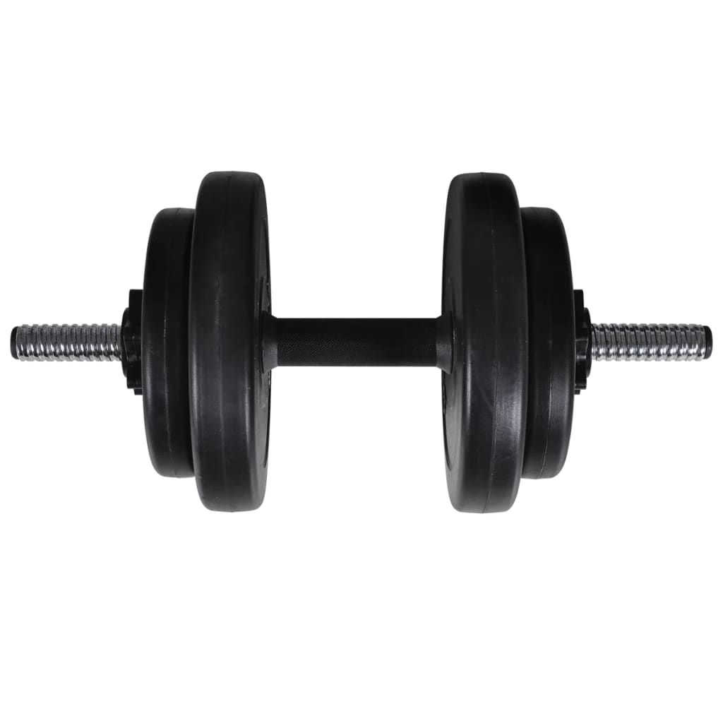 træningsbænk med vægtstang- og håndvægtsæt 60,5 kg