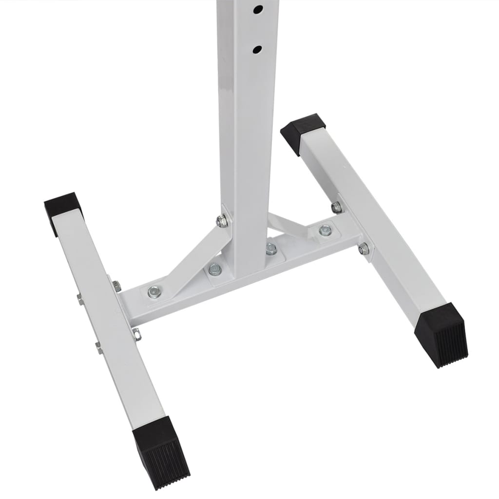 vægtstang- og squat-stativ med vægtstang- og håndvægtsæt 30,5 kg