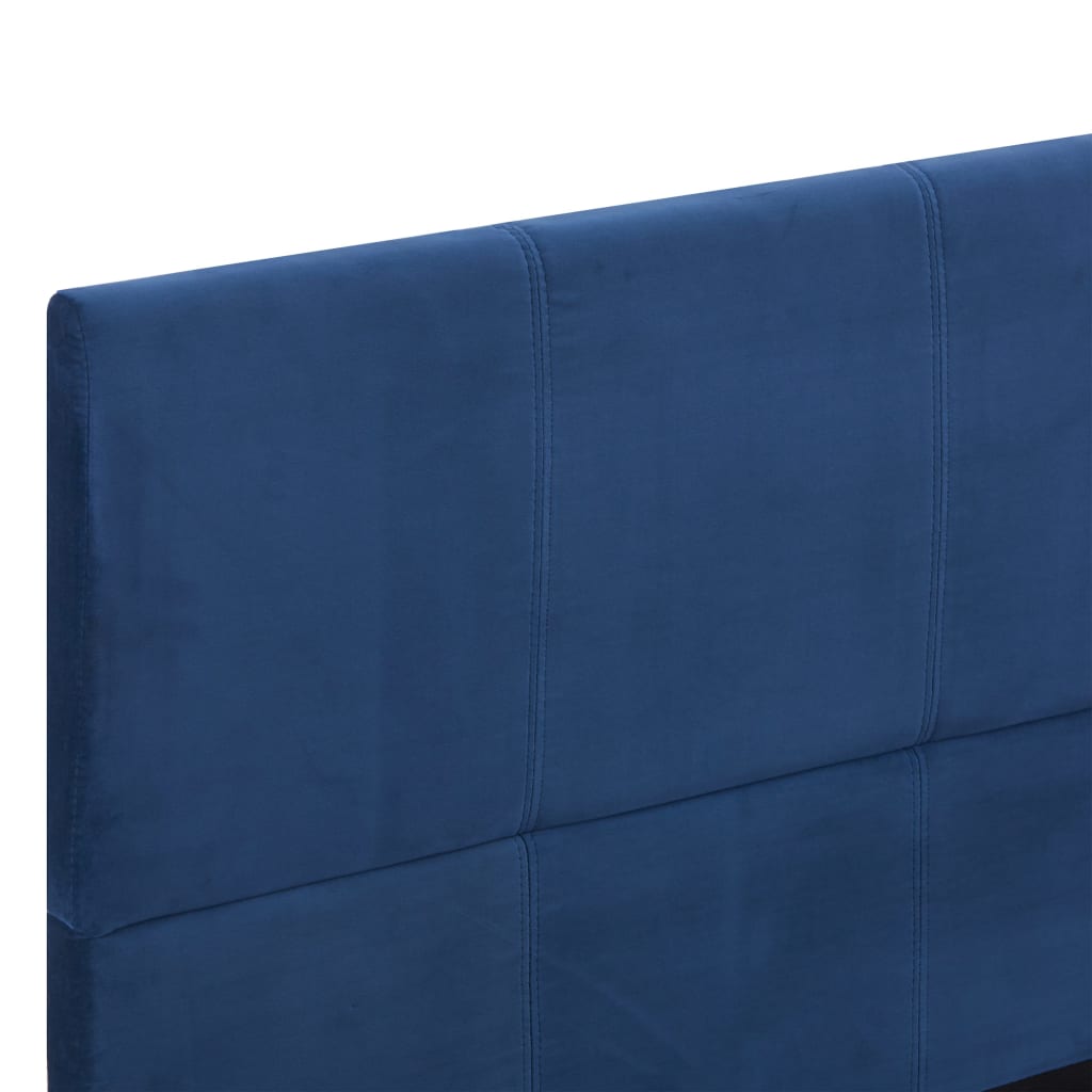 sengestel 140 x 200 cm stof blå