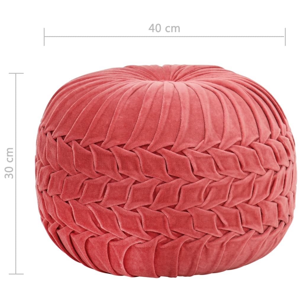 puf bomuldsfløjl smock-design 40 x 30 cm pink