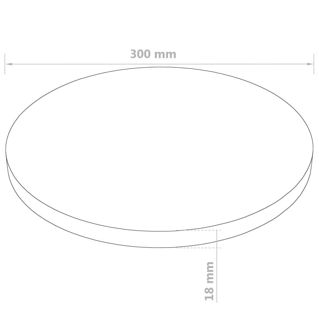 bordplade rund MDF 500 x 18 mm