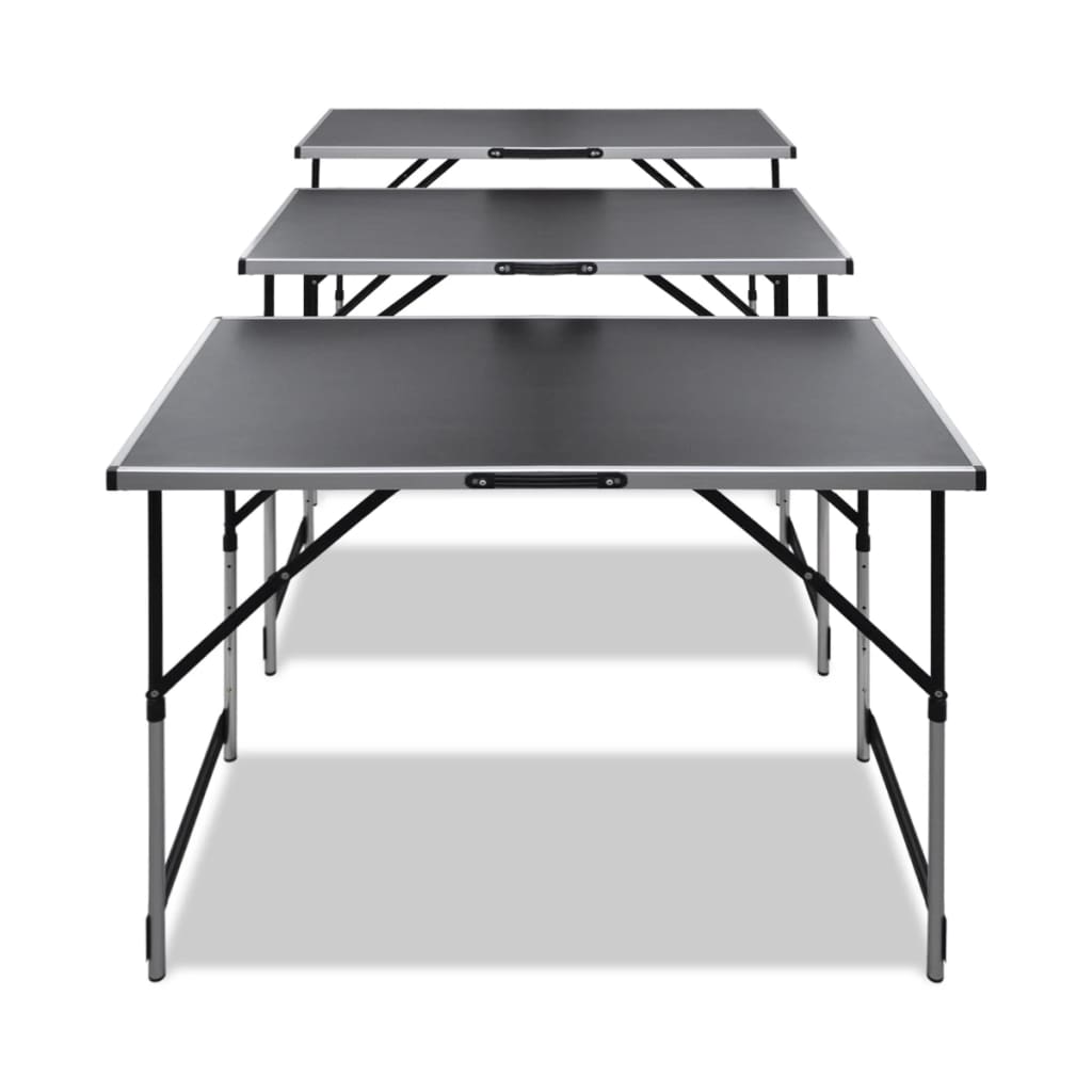tapetseringsbord foldbart med justerbar bordhøjde 3 stk.