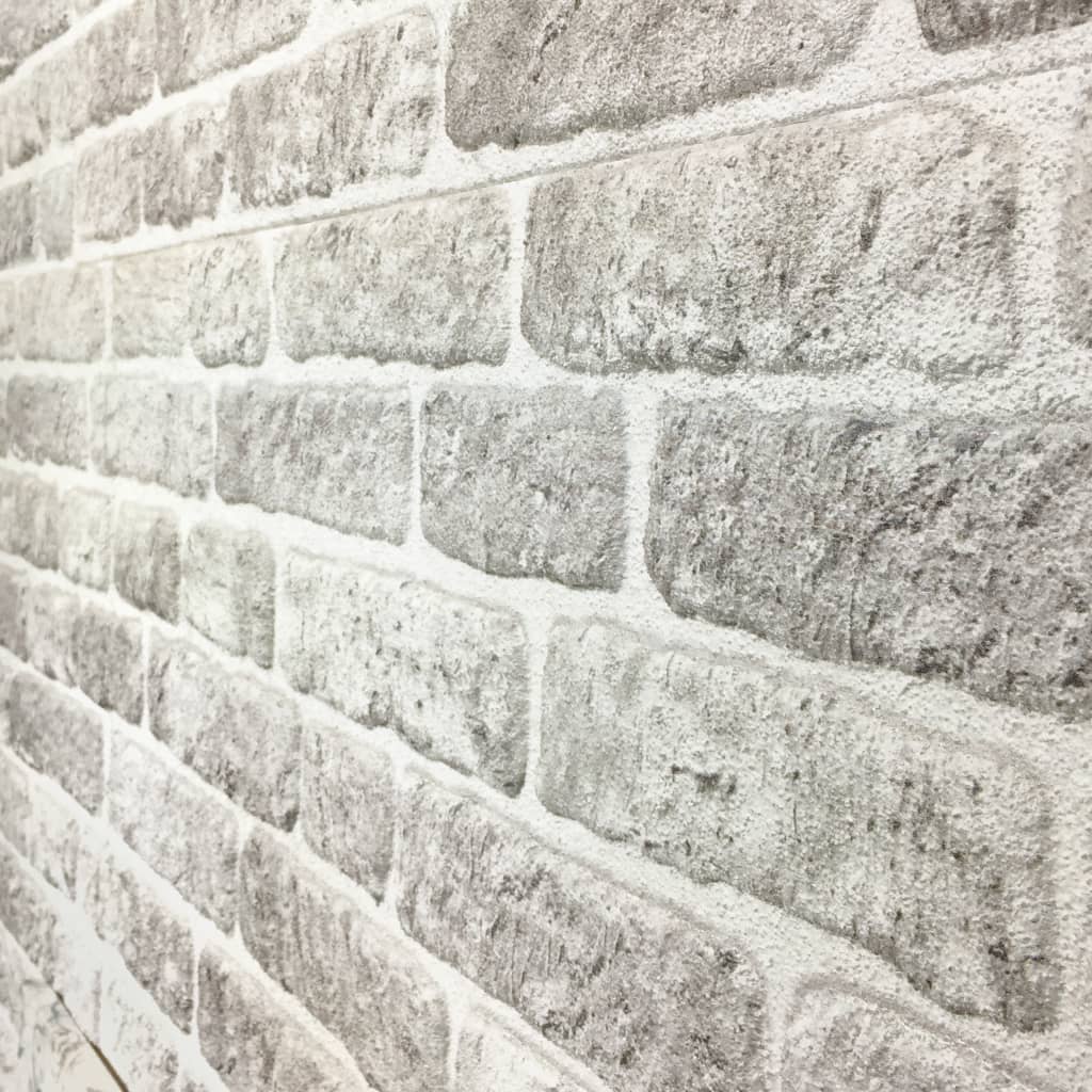 3D-vægpaneler 11 stk. murstensdesign EPS lysegrå