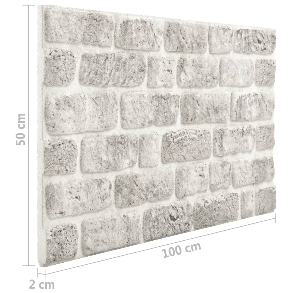 3D-vægpaneler 11 stk. murstensdesign EPS lysegrå
