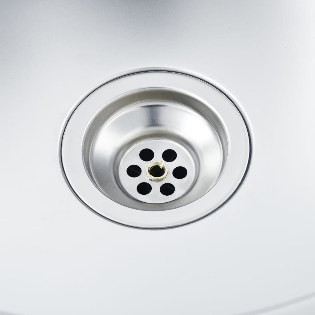 køkkenvask med afløbssæt 1000x500x155 mm rustfrit stål sølv