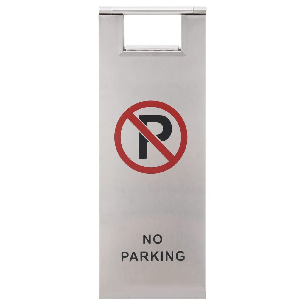 foldbart parkeringsskilt rustfrit stål