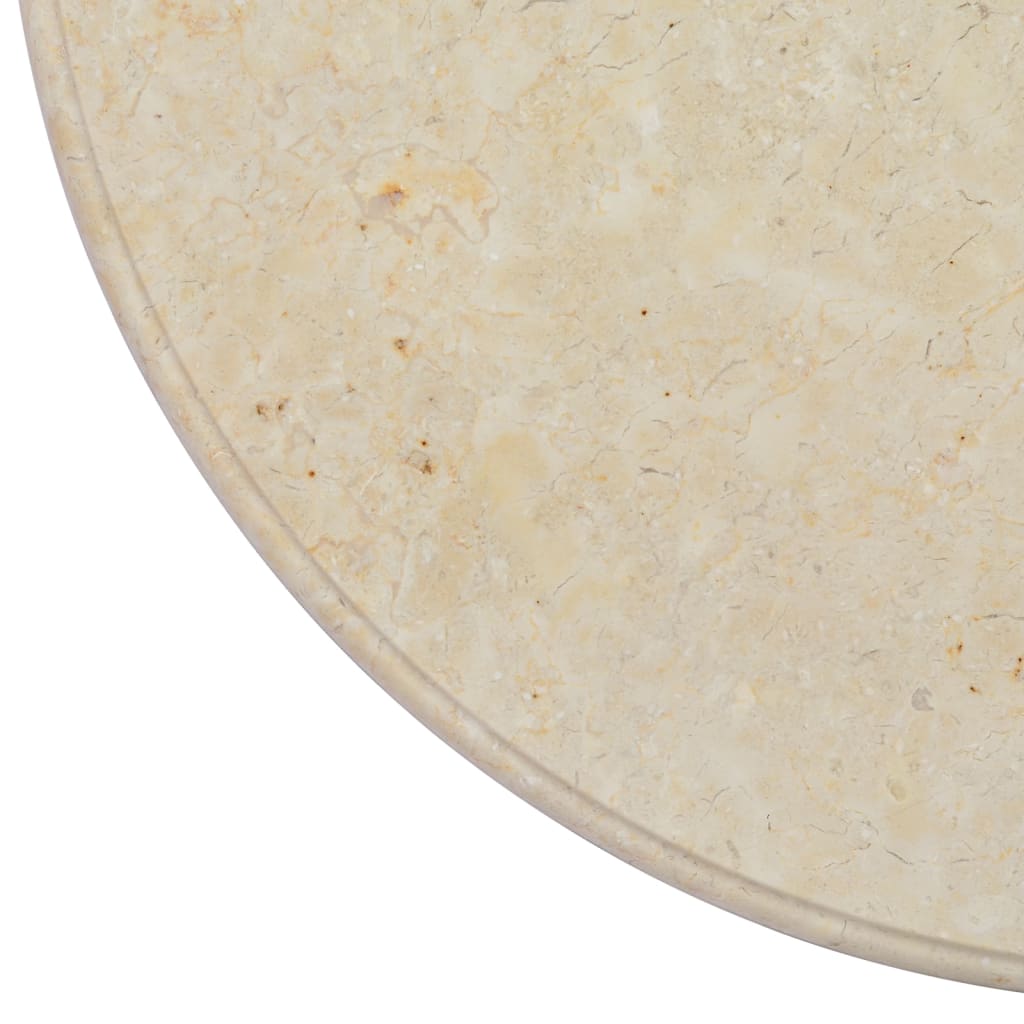 bordplade Ø60x2,5 cm marmor cremefarvet