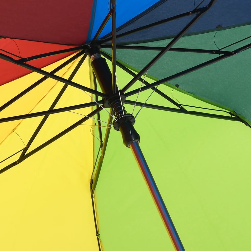 paraply 124 cm automatisk åbning og lukning flerfarvet