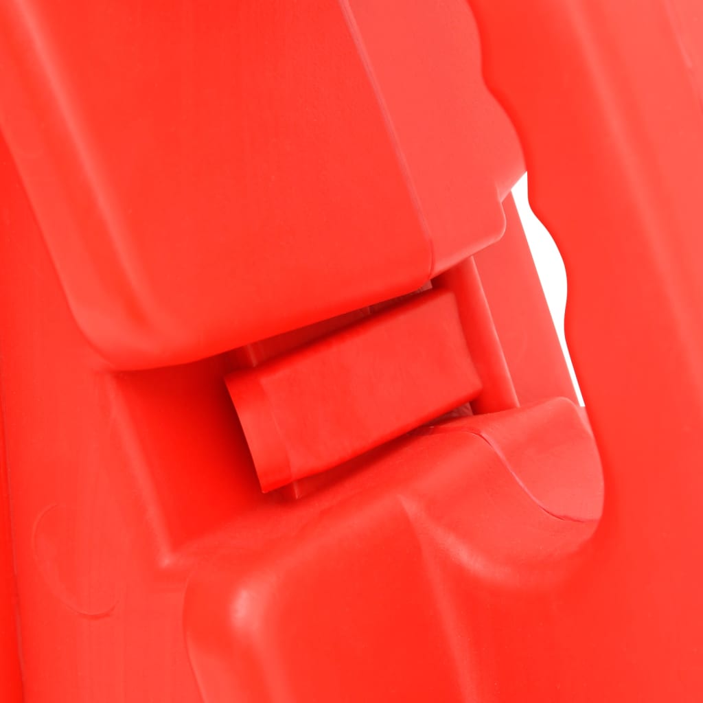 foldbar vejafspærring 210x50x105 cm rød