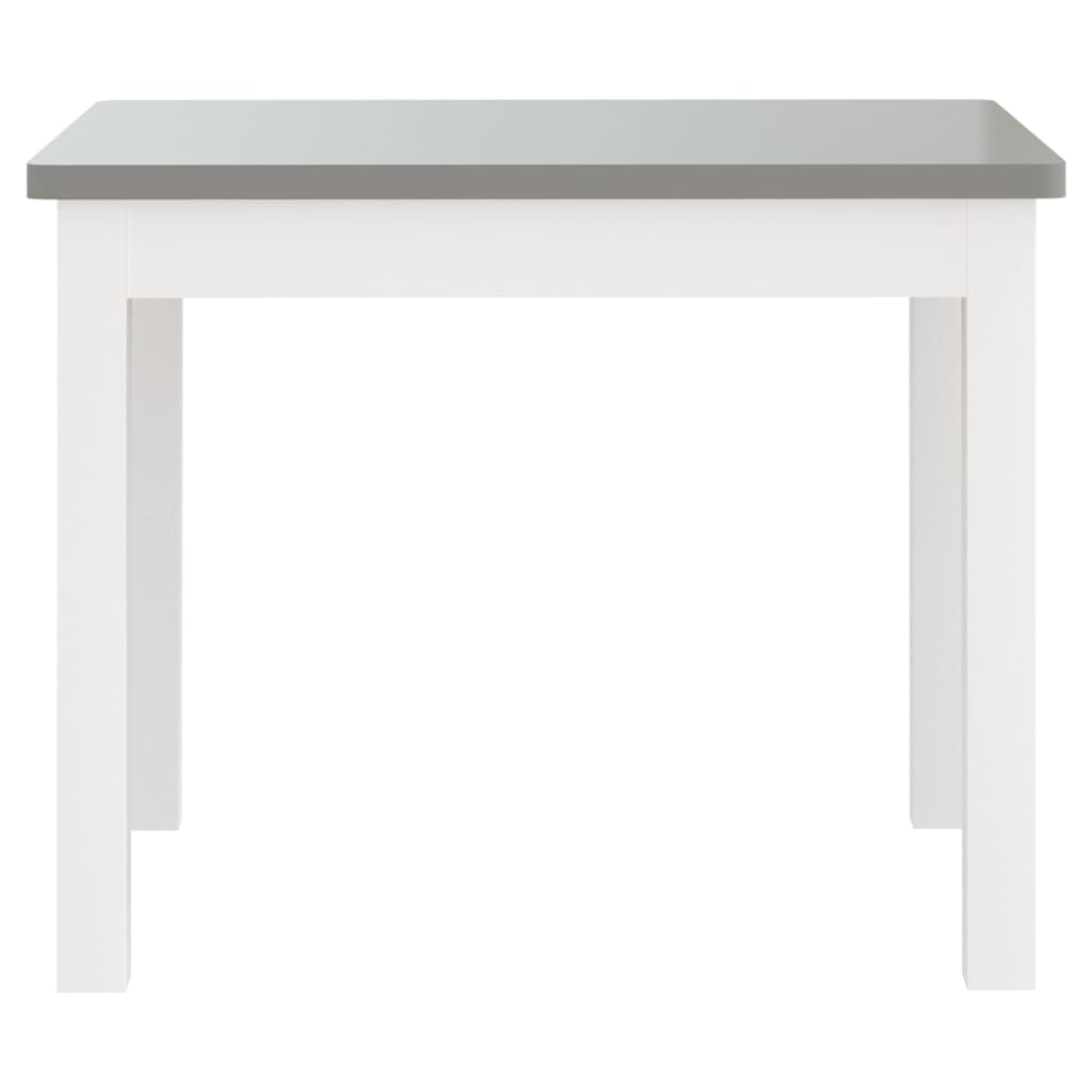 bord- og stolesæt til børn 3 dele MDF hvid og grå