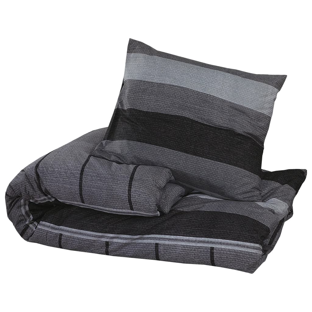sengetøj 200x200 cm bomuld mørkegrå