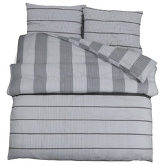 sengetøj 135x200 cm bomuld grå