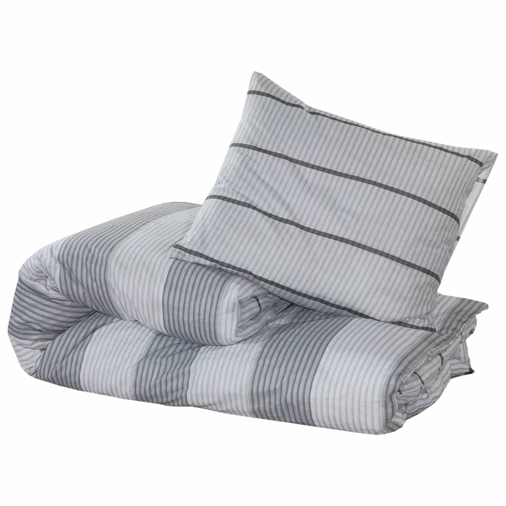 sengetøj 200x200 cm bomuld grå