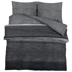 sengetøj 140x200 cm bomuld mørkegrå
