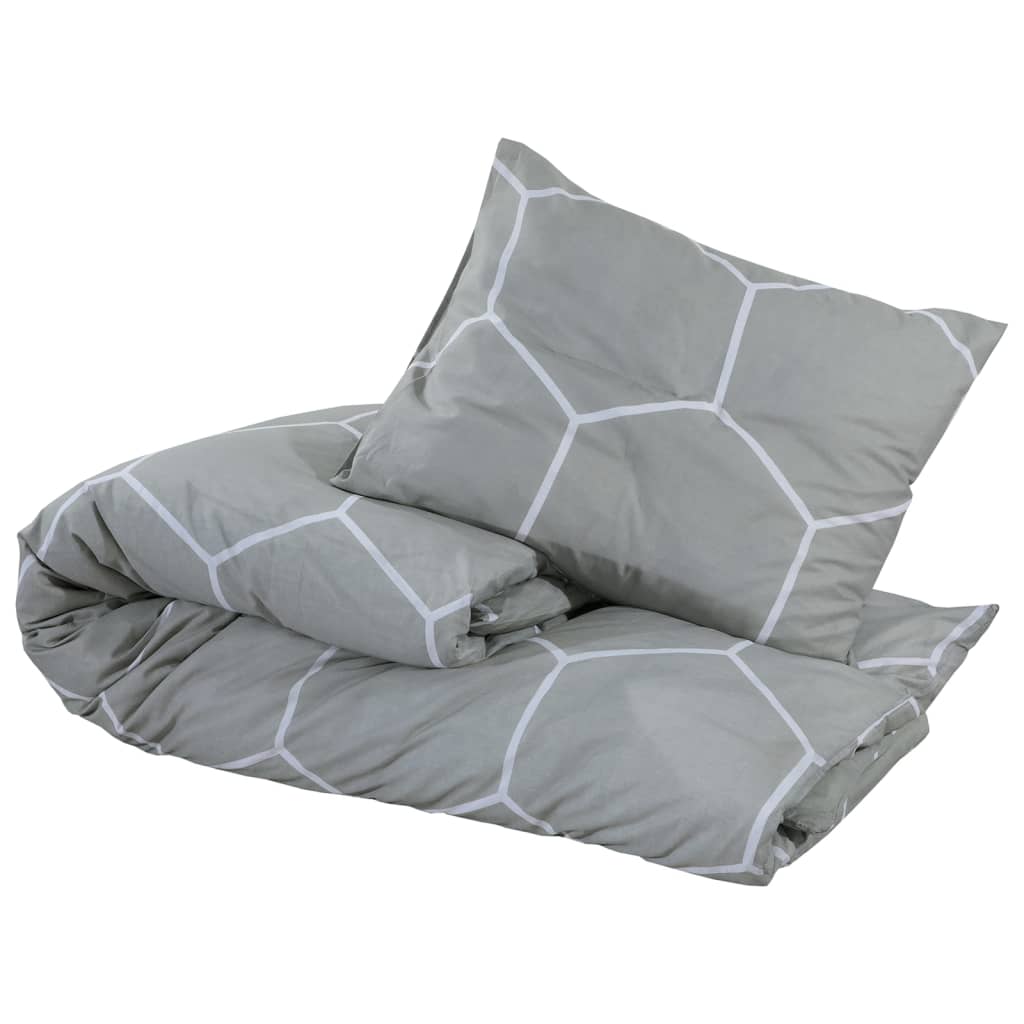 sengetøj 200x220 cm bomuld grå