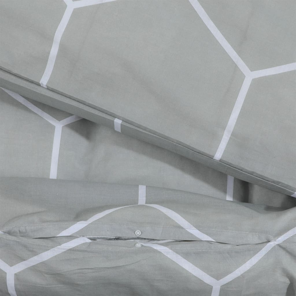 sengetøj 200x220 cm bomuld grå